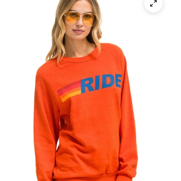 Aviator Nation Ride Orange Unisex Sweatshirt Sz XL EUC - Picture 2 of 13